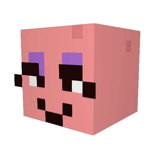 MellyWasHere Minecraft avatar head, 3D render