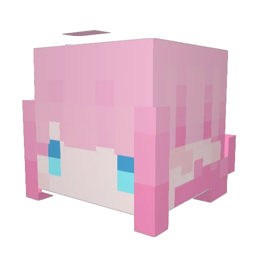 Melly_1017 Minecraft avatar head, 3D render