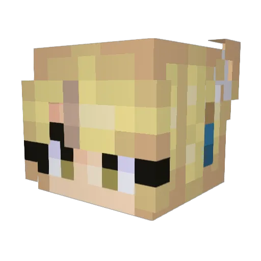 MellynaWTF Minecraft avatar head, 3D render