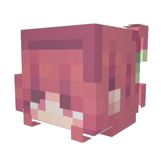 MellzyBellz Minecraft avatar head, 3D render