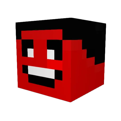 Melman35 Minecraft avatar head, 3D render