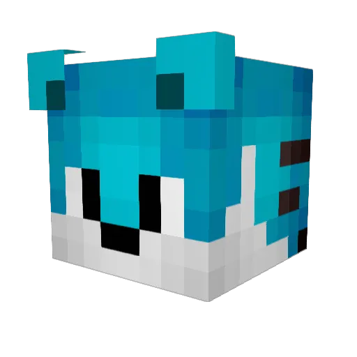 MelmaneQ Minecraft avatar head, 3D render