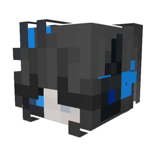 Melmerc Minecraft avatar head, 3D render