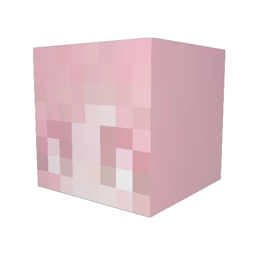 Melmim Minecraft avatar head, 3D render