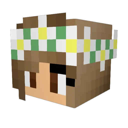Melo007007 Minecraft avatar head, 3D render