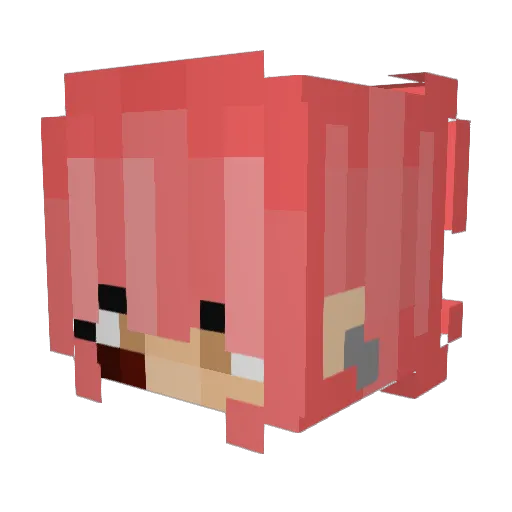 MeloKitty1 Minecraft avatar head, 3D render