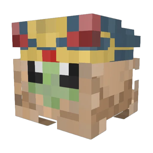 MeloNasl Minecraft avatar head, 3D render