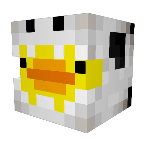 MeloStro Minecraft avatar head, 3D render