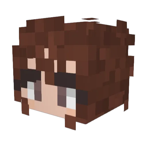 MeloSybi Minecraft avatar head, 3D render