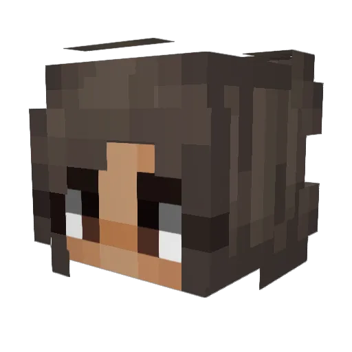 Melo_018 Minecraft avatar head, 3D render