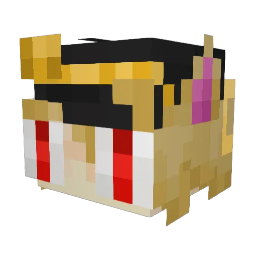 Melodeezknuts Minecraft avatar head, 3D render