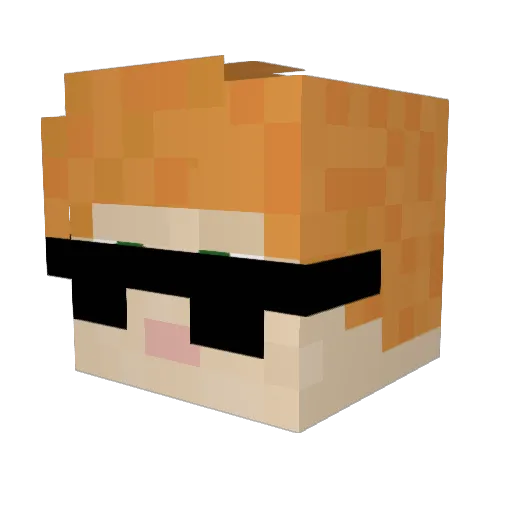 Melodia271 Minecraft avatar head, 3D render
