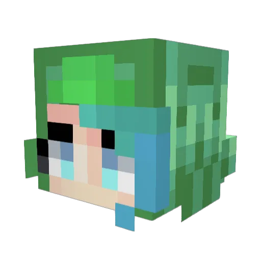 Melodiac Minecraft avatar head, 3D render