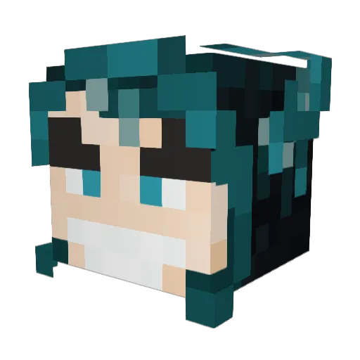 MelodicCashew Minecraft avatar head, 3D render