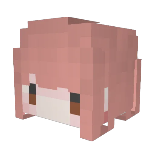 MelodicIbex Minecraft avatar head, 3D render