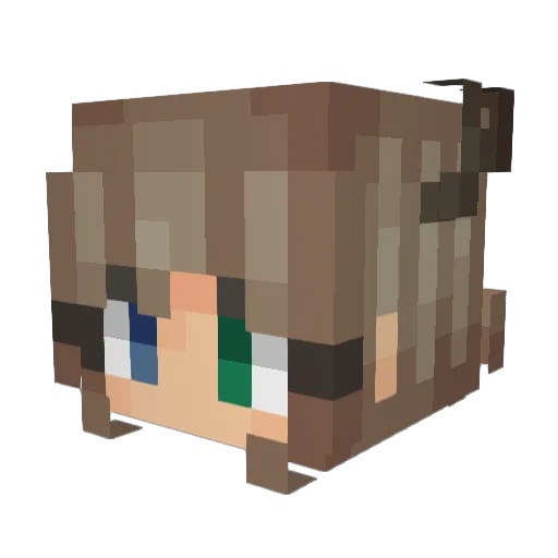 MelodicMethod Minecraft avatar head, 3D render