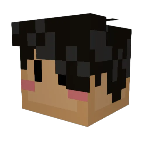 Melodiccted Minecraft avatar head, 3D render