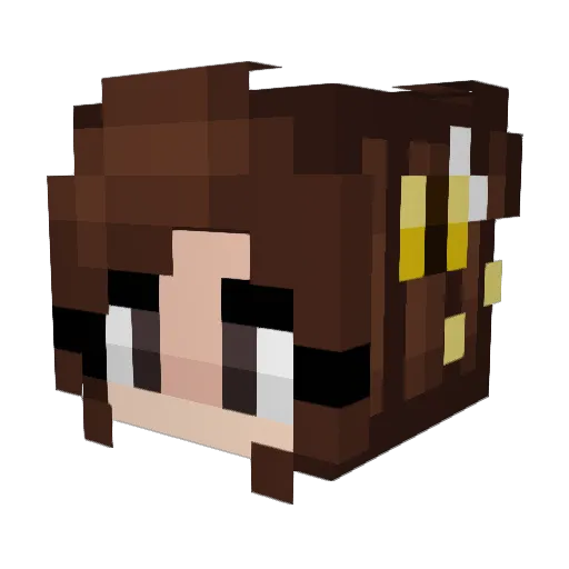 MelodieRose1 Minecraft avatar head, 3D render