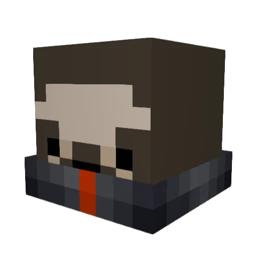 Melodonic Minecraft avatar head, 3D render