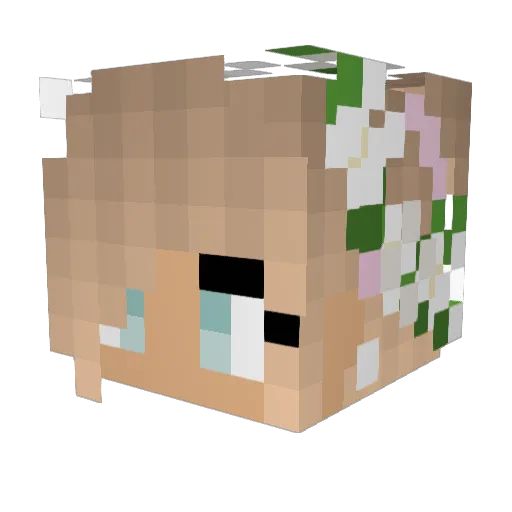 Melody06 Minecraft avatar head, 3D render
