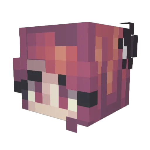 Melody666 Minecraft avatar head, 3D render