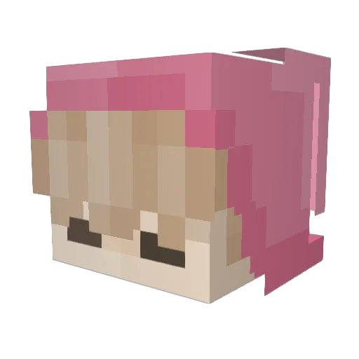 MelodyBleaches Minecraft avatar head, 3D render