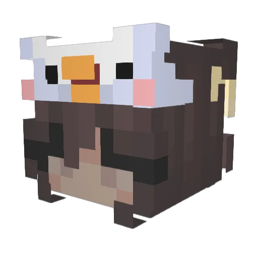 MelodyBloom Minecraft avatar head, 3D render