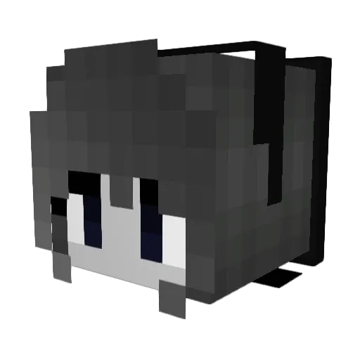 MelodyHarper Minecraft avatar head, 3D render