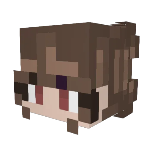 MelodyMCFan Minecraft avatar head, 3D render