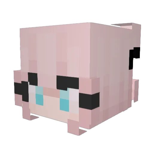 MelodyMagix Minecraft avatar head, 3D render
