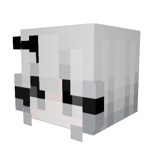 MelodyNotes Minecraft avatar head, 3D render