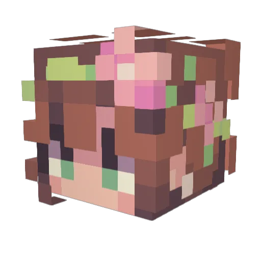 MelodyPond2016 Minecraft avatar head, 3D render