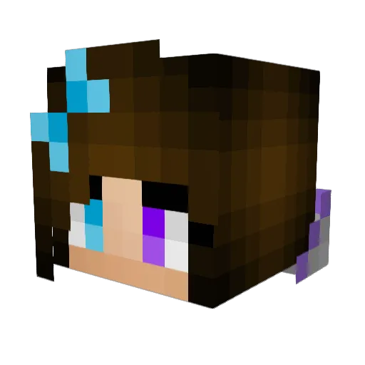 MelodyRainbow7 Minecraft avatar head, 3D render