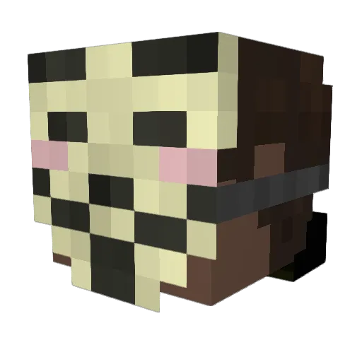 Melodys Minecraft avatar head, 3D render