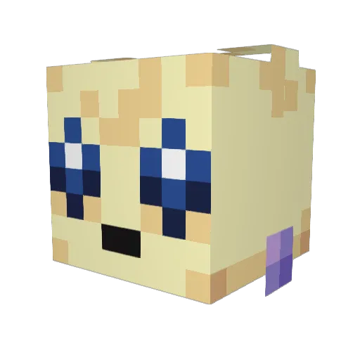 Melodytchi Minecraft avatar head, 3D render