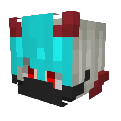 Melofx0 Minecraft avatar head, 3D render