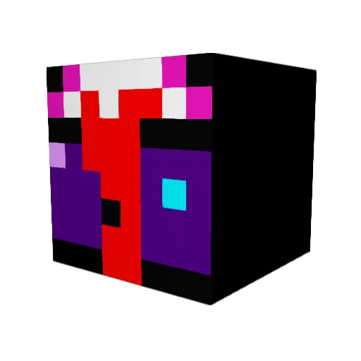 Melolagnia Minecraft avatar head, 3D render