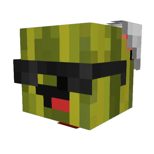 Melomanas Minecraft avatar head, 3D render