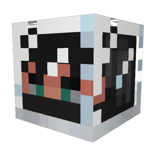 Meloms Minecraft avatar head, 3D render