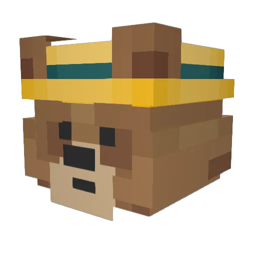 MelonBew Minecraft avatar head, 3D render