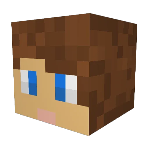 MelonCrafter Minecraft avatar head, 3D render