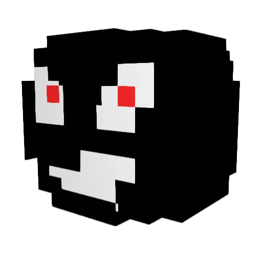 MelonFishLB Minecraft avatar head, 3D render