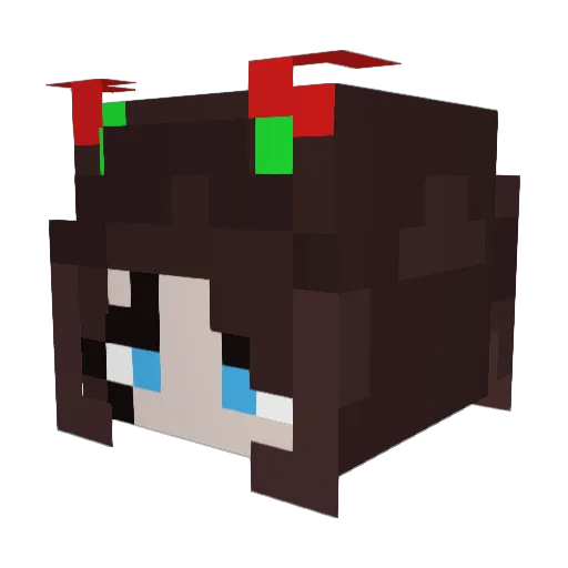 MelonGoat Minecraft avatar head, 3D render