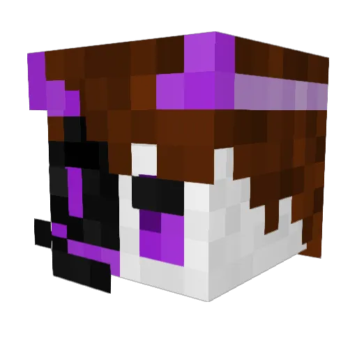 MelonHero3750 Minecraft avatar head, 3D render