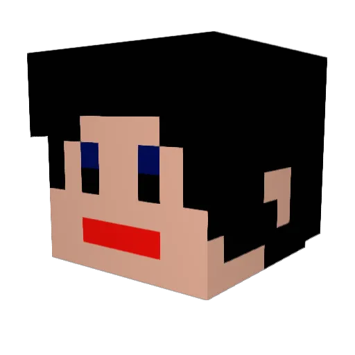 MelonHub Minecraft avatar head, 3D render