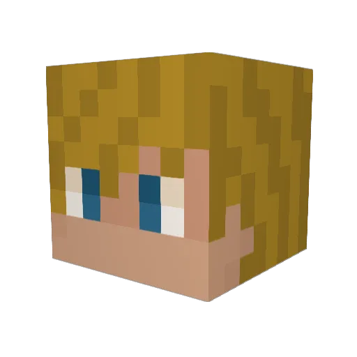 MelonLordLOM Minecraft avatar head, 3D render