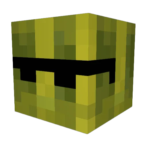 MelonMan730 Minecraft avatar head, 3D render