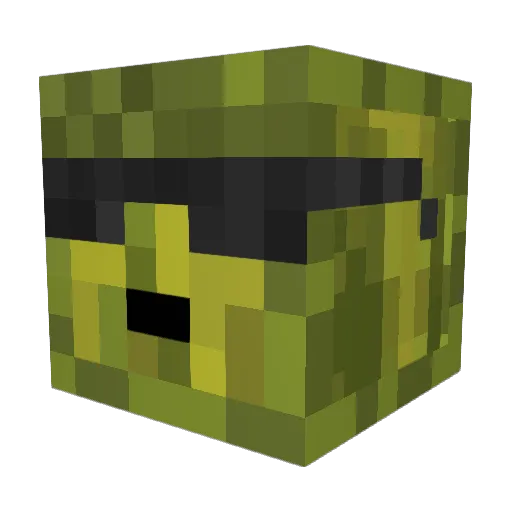 MelonManMundo Minecraft avatar head, 3D render