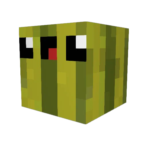 MelonMinz Minecraft avatar head, 3D render
