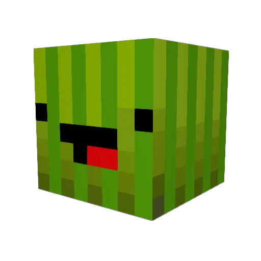 MelonPvP__ Minecraft avatar head, 3D render